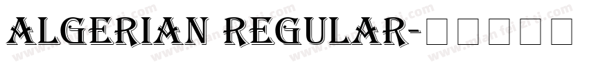 algerian regular字体转换